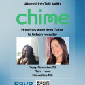 Flier for Alumni Talk with Chime
