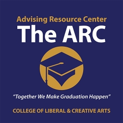 The ARC logo - advising resource center in the College of Liberal & Creative Arts
